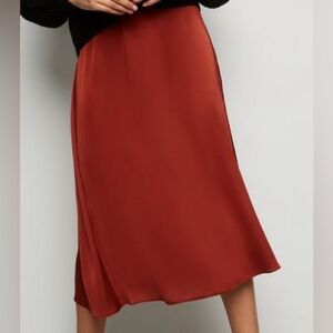 New Look Terracotta Midi Skirt